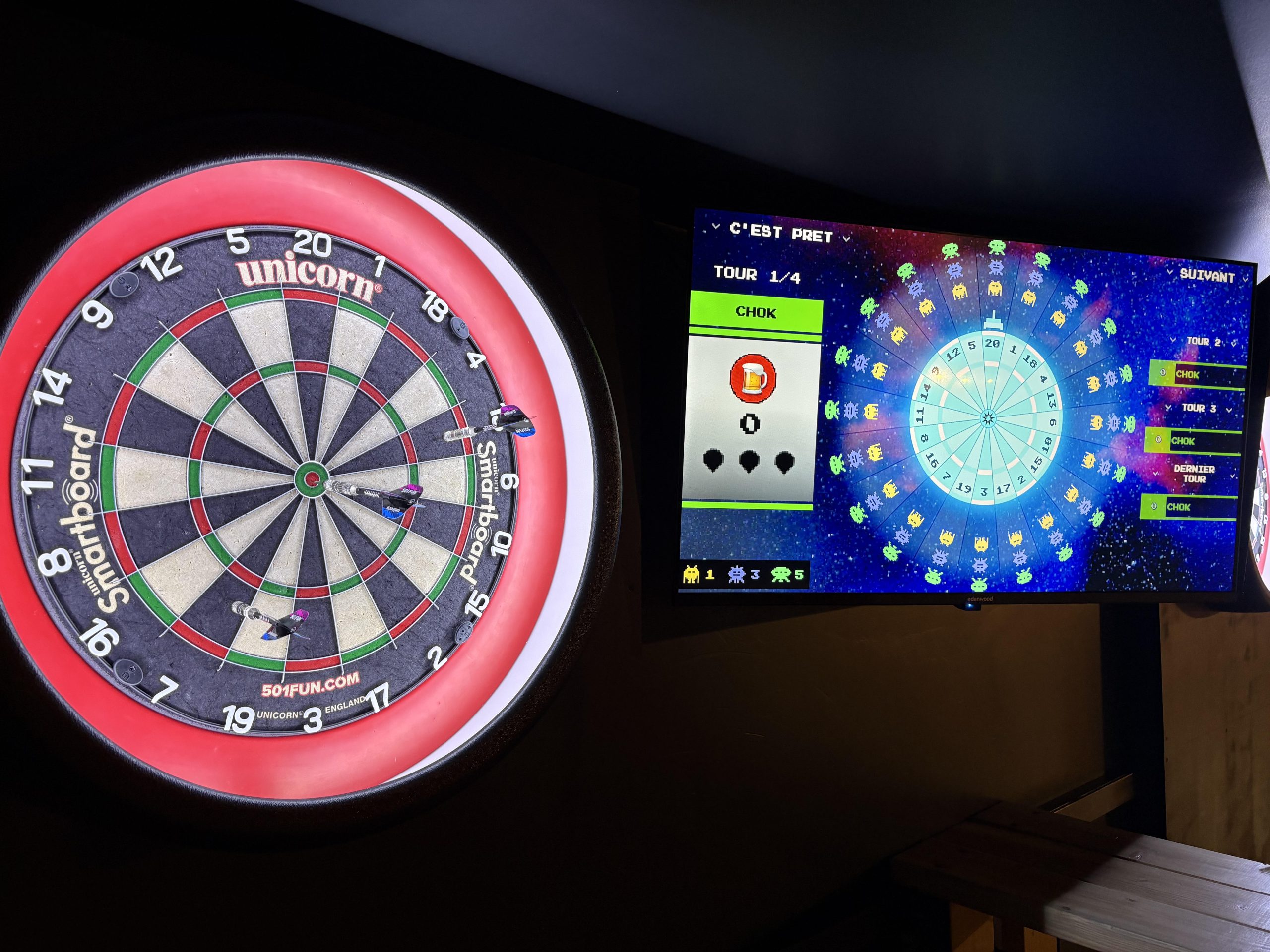 Fléchettes interactives à Grenoble chez CHOK
